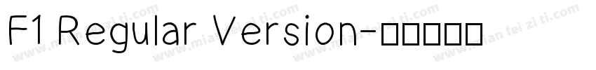 F1 Regular Version字体转换